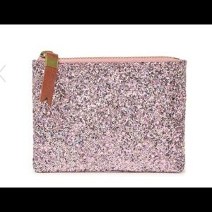 🔥Madewell Leather Glitter Pouch